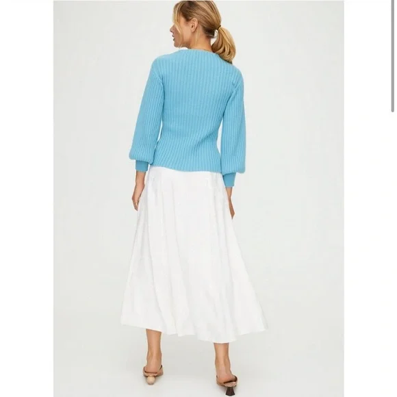 Aritzia Wilfred Cherie A-Line Midi Slit Skirt - Picture 3 of 7